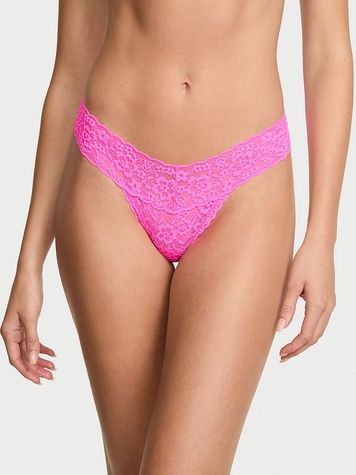 Мереживні трусики Танга Victoria's Secret 289214079 рожеві 289214079 фото