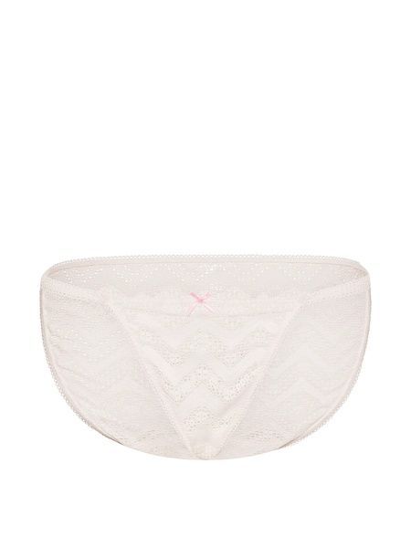 Мереживні трусики Бікіні PINK від Victoria's Secret 833161699 молочні 833161699 фото
