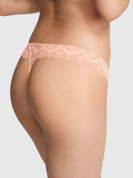Мереживні трусики Танга PINK від Victoria's Secret 882116156 помаранчеві 882116156 фото
