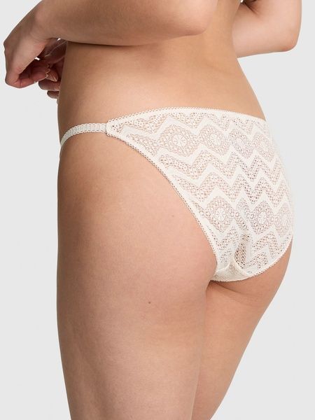 Мереживні трусики Бікіні PINK від Victoria's Secret 833161699 молочні 833161699 фото