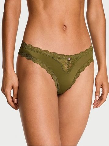 Женские трусики Танга Victoria's Secret 100100661 зеленые 100100661 фото