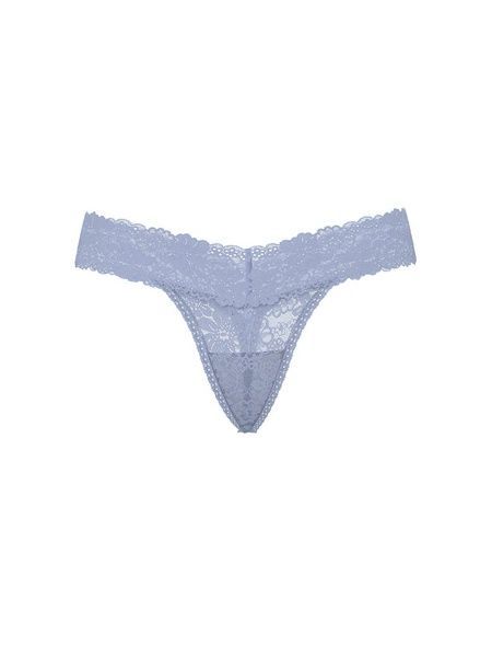 Кружевные трусики Танга PINK от Victoria's Secret 484928023 синие 484928023 фото