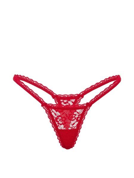 Мереживні трусики Стрінги Victoria's Secret 482181177 червоні 482181177 фото