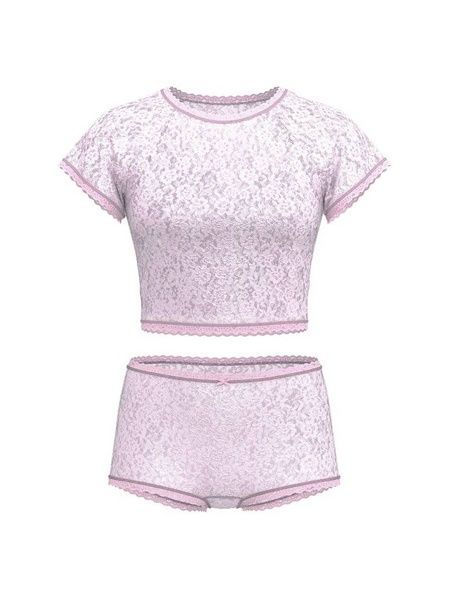 Сиреневая пижама Victoria's Secret 272315722 футболка и шорты 272315722 фото