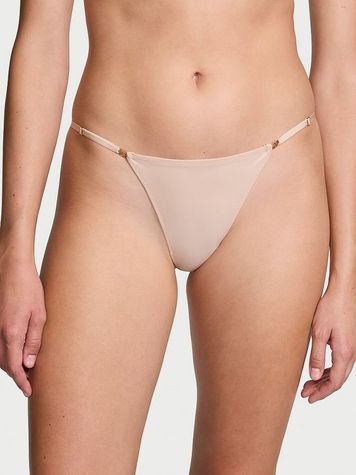 Женские трусики Танга Victoria's Secret 750630206 бежевые 750630206 фото
