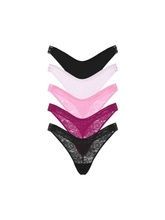 Набор женских трусиков танга (5шт) PINK от Victoria's Secret 168100969 168100969 фото