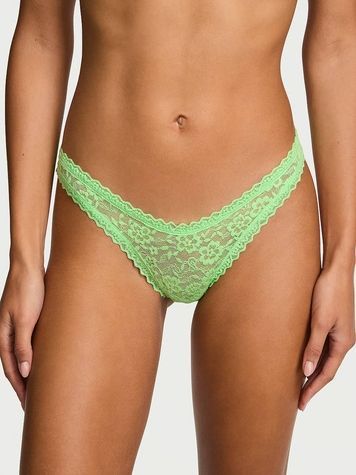 Мереживні трусики Танга Victoria's Secret 995084232 салатові 995084232 фото