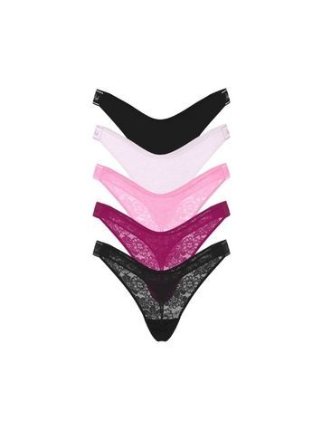 Набор женских трусиков танга (5шт) PINK от Victoria's Secret 168100969 168100969 фото