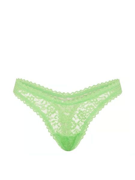 Кружевные трусики Танга Victoria's Secret 995084232 салатовые 995084232 фото