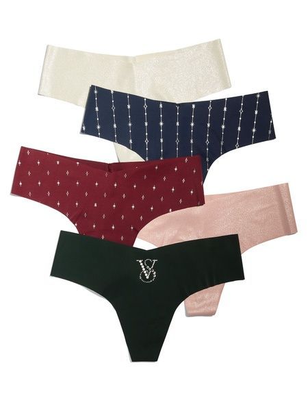 Набір безшовних трусиків Танга (5 шт) Victoria's Secret 855795860 855795860 фото