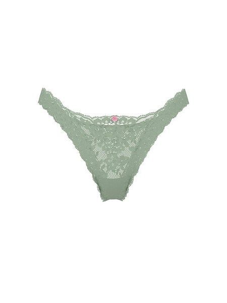 Кружевные трусики Бразилиана Victoria's Secret 325793801 зеленые 325793801 фото