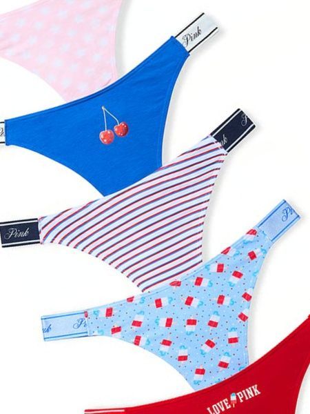 Набір трусиків Танга PINK від Victoria's Secret 536885850 (5шт) 536885850 фото
