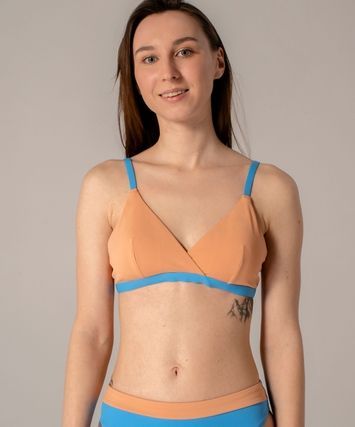 Верх купальника brabrabra SO215914 з м'якою чашкою SO215914_блакитний фото