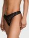 Кружевные трусики Танга Victoria's Secret 999698009 черные 999698009 фото 1