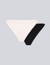Бесшовные Трусики танга brabrabra SLZ28802005 с низкой посадкой (2 шт) SLZ28802005_(2)_чорний/айворі фото
