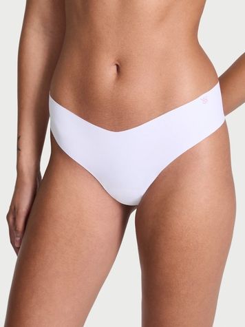 Бесшовные трусики Танга Victoria's Secret 816780390 белые 816780390 фото