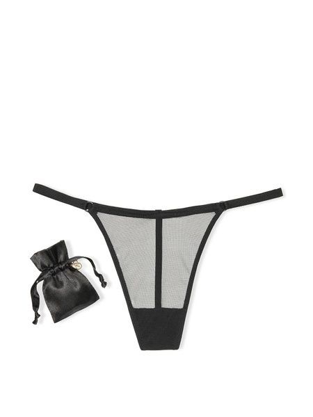 Женские трусики Стринги Victoria's Secret 332086599 черные 332086599 фото
