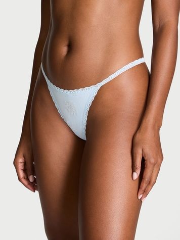 Женские трусики Стринги Victoria's Secret 677338003 голубые 677338003 фото