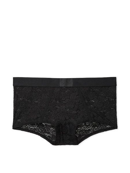 Кружевные трусики Шорты PINK от Victoria's Secret 48341979 черные 48341979 фото