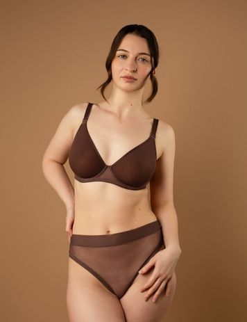 Бюстгальтер спейсер brabrabra SLZ26201308 з кісточками &mdash; Уцінка (дефект) SLZ26201308(д)_мокко фото