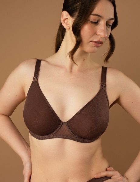 Бюстгальтер спейсер brabrabra SLZ26201308 з кісточками &mdash; Уцінка (дефект) SLZ26201308(д)_мокко фото