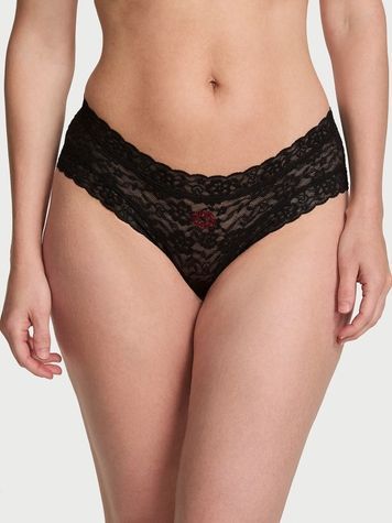 Кружевные трусики Чики Victoria's Secret 491002719 черные 491002719 фото