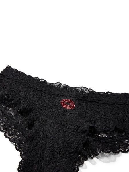 Мереживні трусики Чіки Victoria's Secret 491002719 чорні 491002719 фото