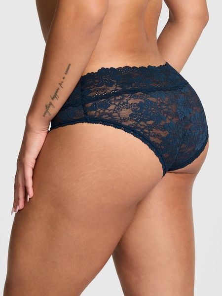 Мереживні трусики Хіпстери PINK від Victoria's Secret 598875253 сині 598875253 фото