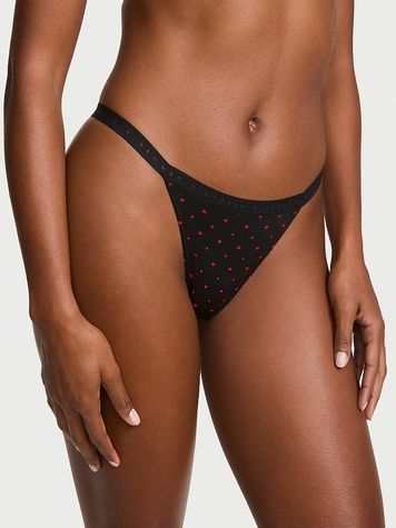 Женские трусики Стринги Victoria's Secret 689465782 черные 689465782 фото