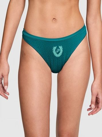 Женские трусики Танга PINK от Victoria's Secret 45491902 зеленые 45491902 фото