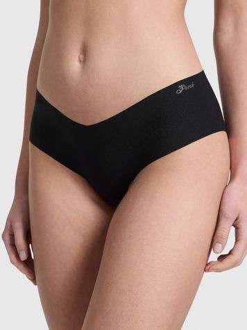 Безшовні трусики Хіпстери PINK від Victoria's Secret 324287390 чорні 324287390 фото