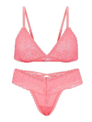 Комплект жіночої білизни Victoria's Secret 698070382 рожевий 698070382 фото