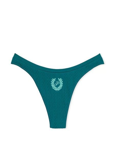 Женские трусики Танга PINK от Victoria's Secret 45491902 зеленые 45491902 фото