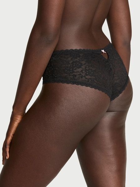 Кружевные трусики Чики Victoria's Secret 968925726 черные 968925726 фото