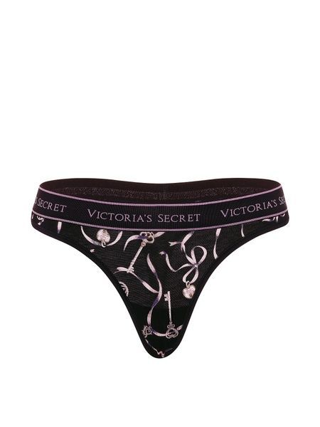 Женские трусики Танга Victoria's Secret 97433850 черные 97433850 фото