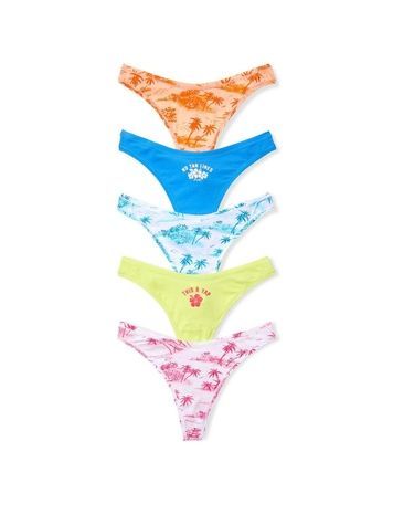 Набір трусиків Танга PINK від Victoria's Secret 804252170 (5шт) 804252170 фото