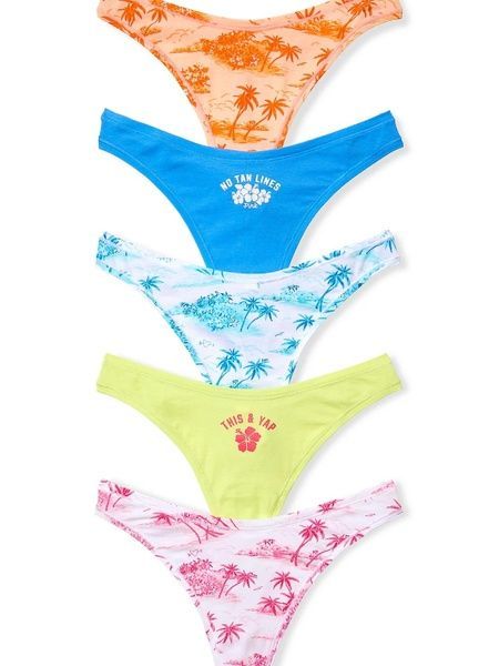 Набір трусиків Танга PINK від Victoria's Secret 804252170 (5шт) 804252170 фото