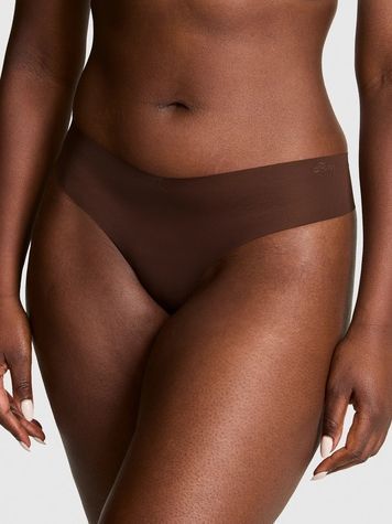 Бесшовные трусики Танга PINK от Victoria's Secret 739762332 коричневые 739762332 фото