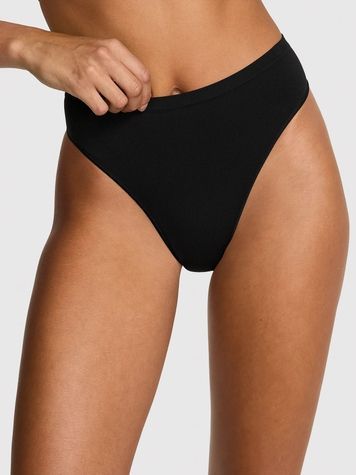 Трусики Бразилиана PINK от Victoria's Secret 876052434 с завышенной талией 876052434 фото