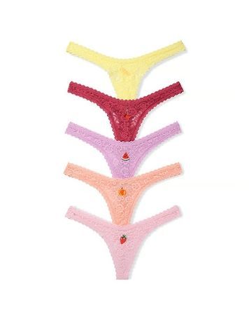 Набор трусиков Танга Victoria's Secret 165360489 (5шт) 165360489 фото