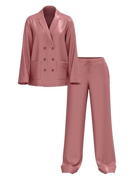 Розовая пижама Victoria's Secret 61105286 рубашка и штаны 61105286 фото