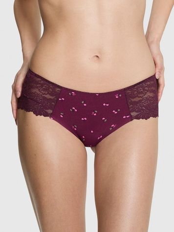 Бесшовные трусики Хипстеры PINK от Victoria's Secret 600711973 бордовые 600711973 фото