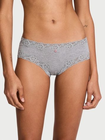 Кружевные трусики Чики Victoria's Secret 724531821 серые 724531821 фото