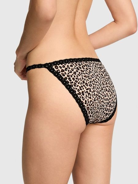 Женские трусики Бикини PINK от Victoria's Secret 10432617 леопардовые 10432617 фото