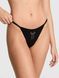 Женские трусики Танга PINK от Victoria's Secret 90012207 черные 90012207 фото 1