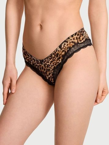 Кружевные Трусы Чики Victoria's Secret 371685450 с низкой посадкой 371685450 фото