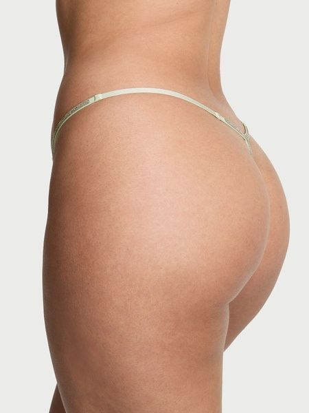 Кружевные трусики Стринги Victoria's Secret 640389485 зеленые 640389485 фото