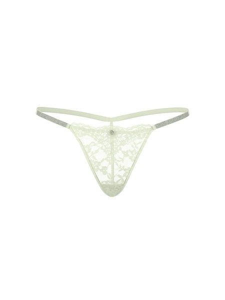Кружевные трусики Стринги Victoria's Secret 640389485 зеленые 640389485 фото