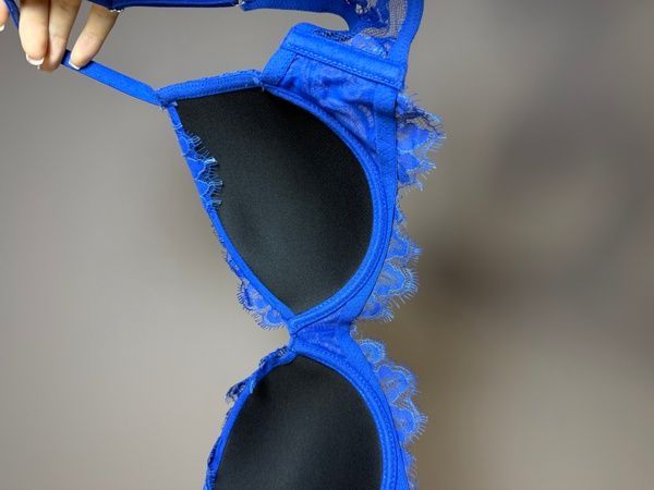 Бюстгальтер з формованими чашками Oroblu VOBT64064 з мереживом VOBT64064_синій фото