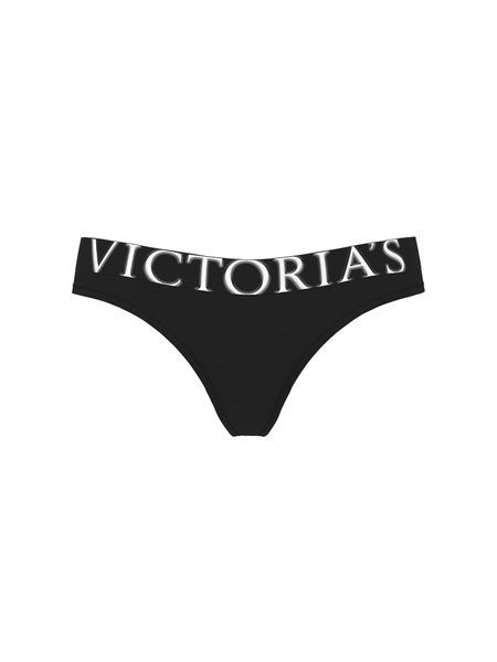 Жіночі трусики Танга Victoria's Secret 874168998 чорні 874168998 фото
